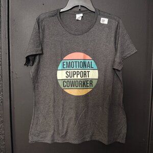 Port & Company "Emotional Support Coworker" T-Shirt - XL - New With Tags